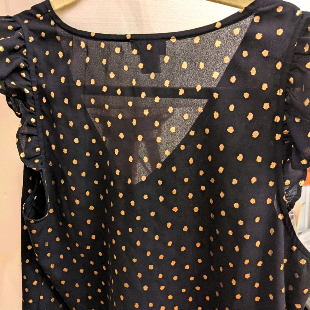 J.crew black and gold top